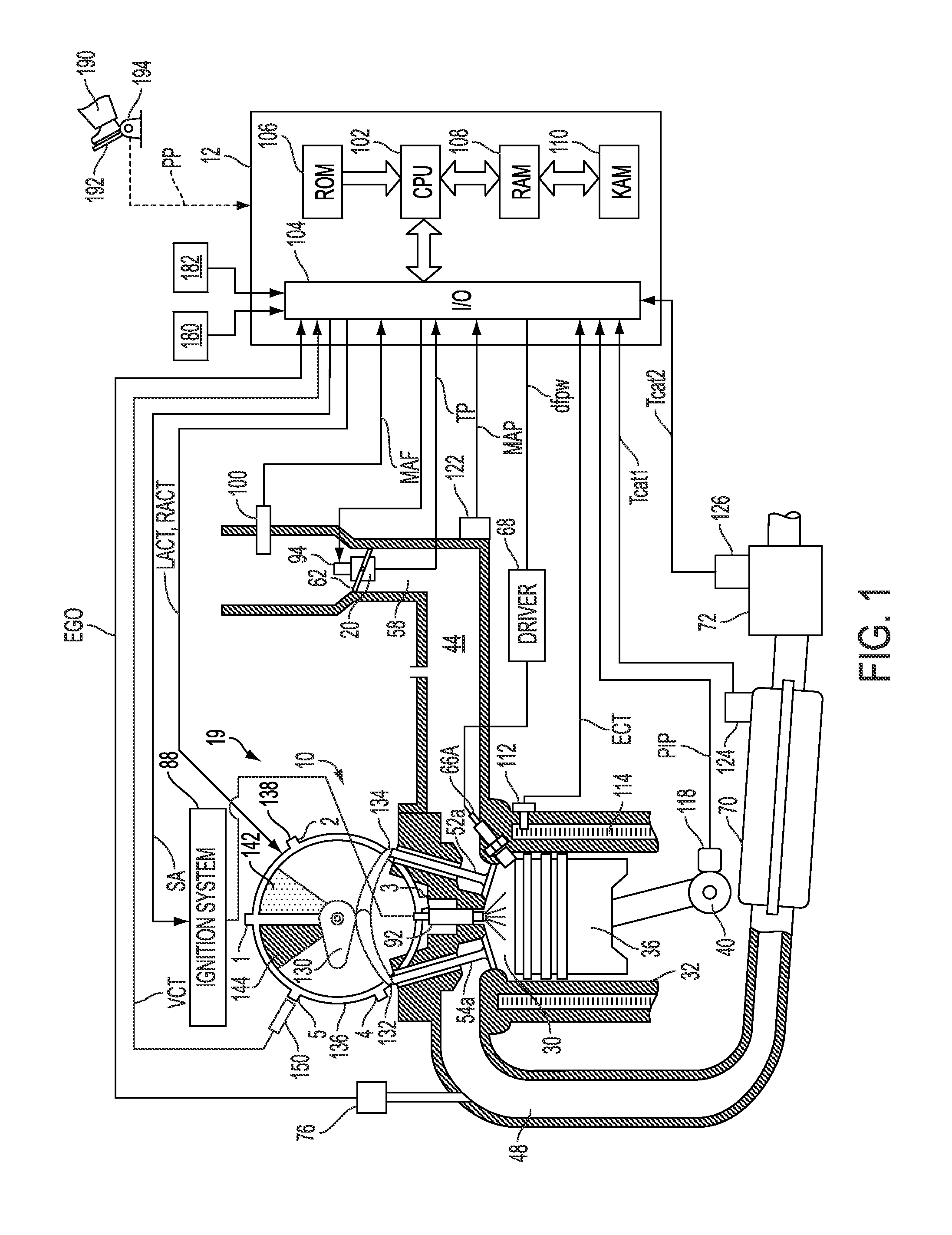Engine with hydraulic variable valve timing
