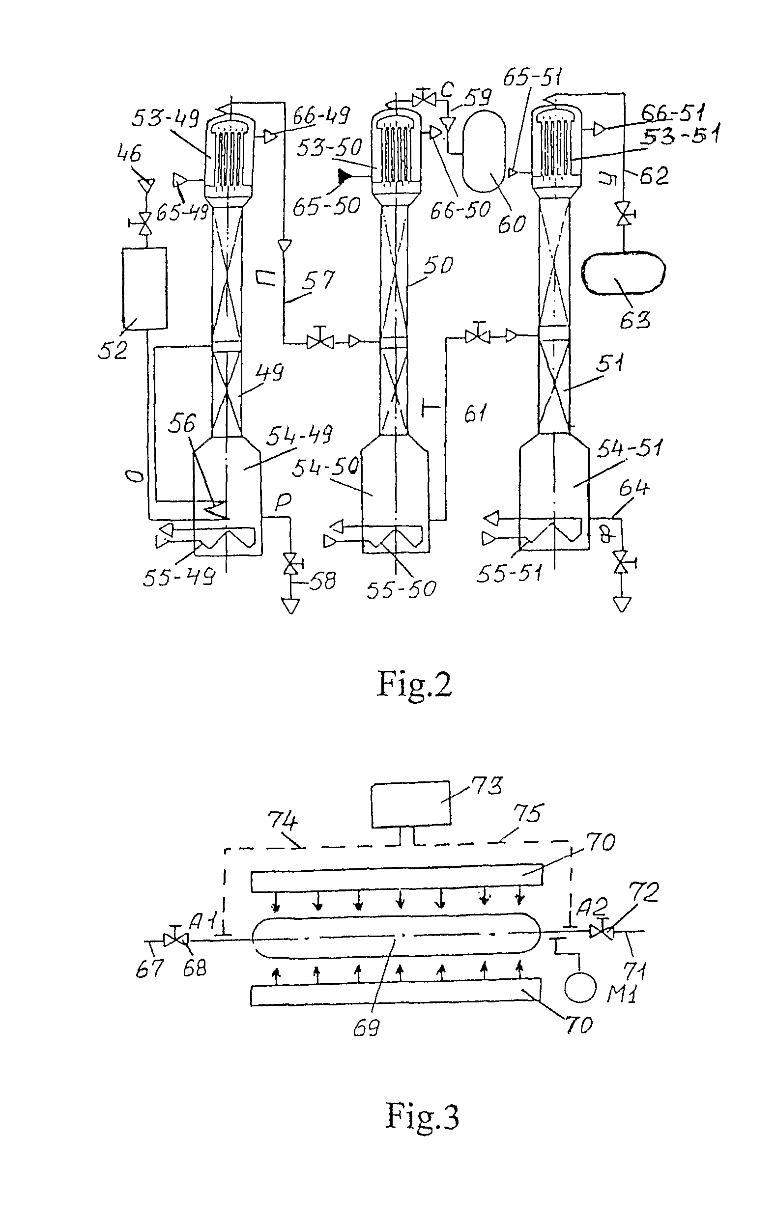 Method and apparatus for purifying and separating a heavy component concentrate along with obtaining light gas isotopes