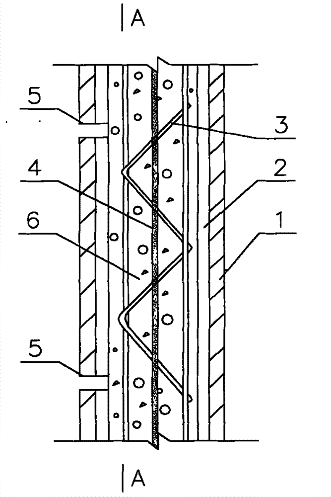 Novel reinforced composite wall body of detachable template