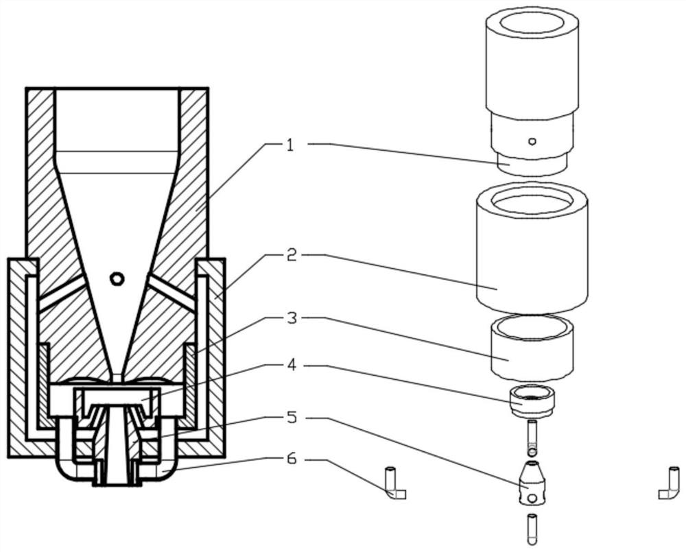 Double-shear type cavitation nozzle