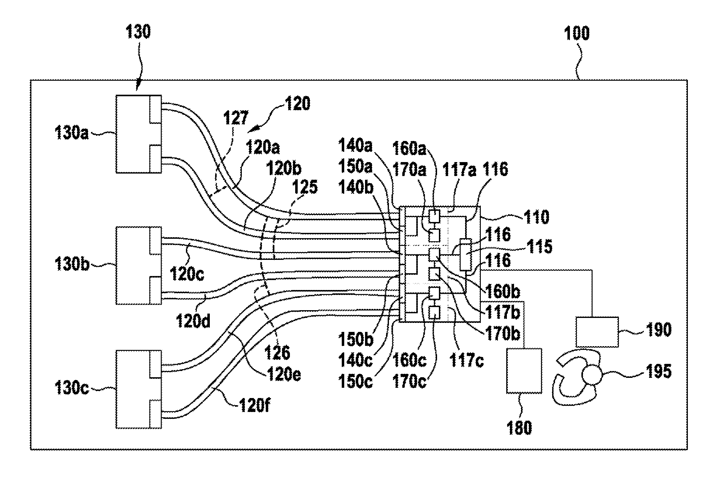 Method and device for establishing a fault in connecting lines between a central unit and a plurality of electronic components which are independent of one another