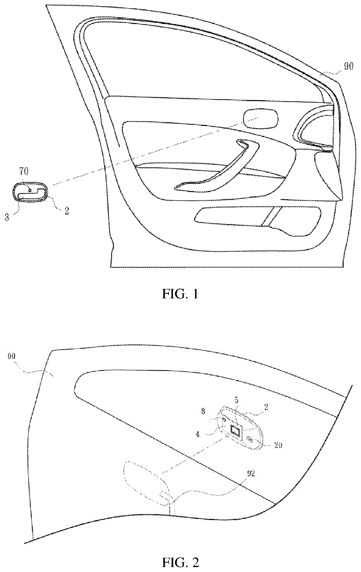 A capacitive sensing car-door pre-opening warning device based on a flexible printed circuit