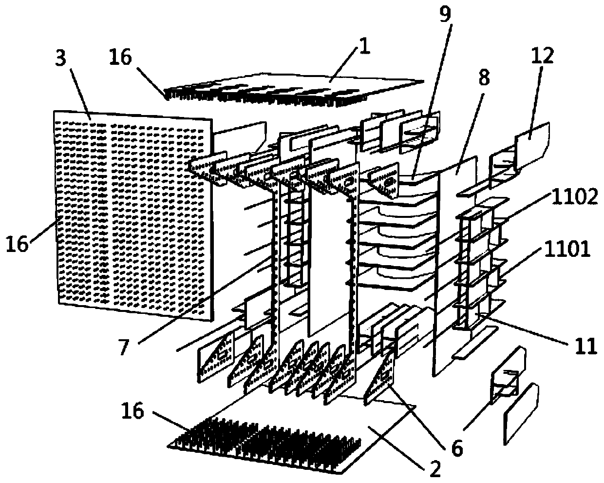 Large-span steel box hybrid beam short combination section structure of high-speed rail