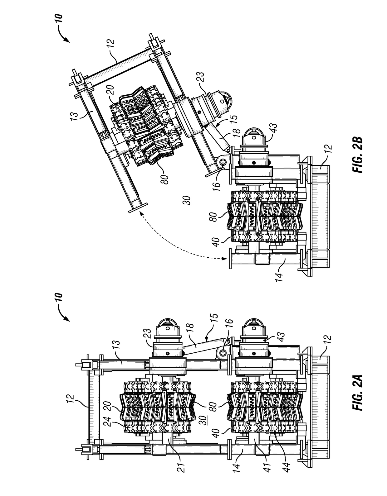 Linear pipe recovery/lay tensioners and method of using same