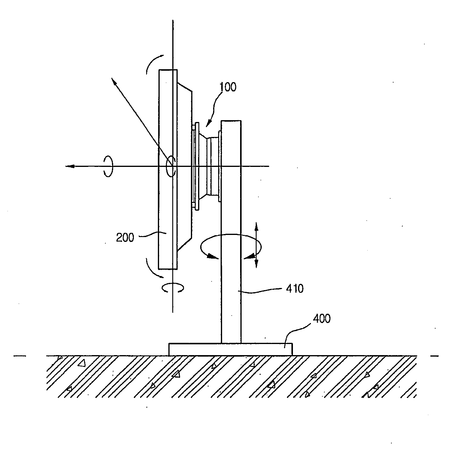 Angle regulating apparatus of a display device