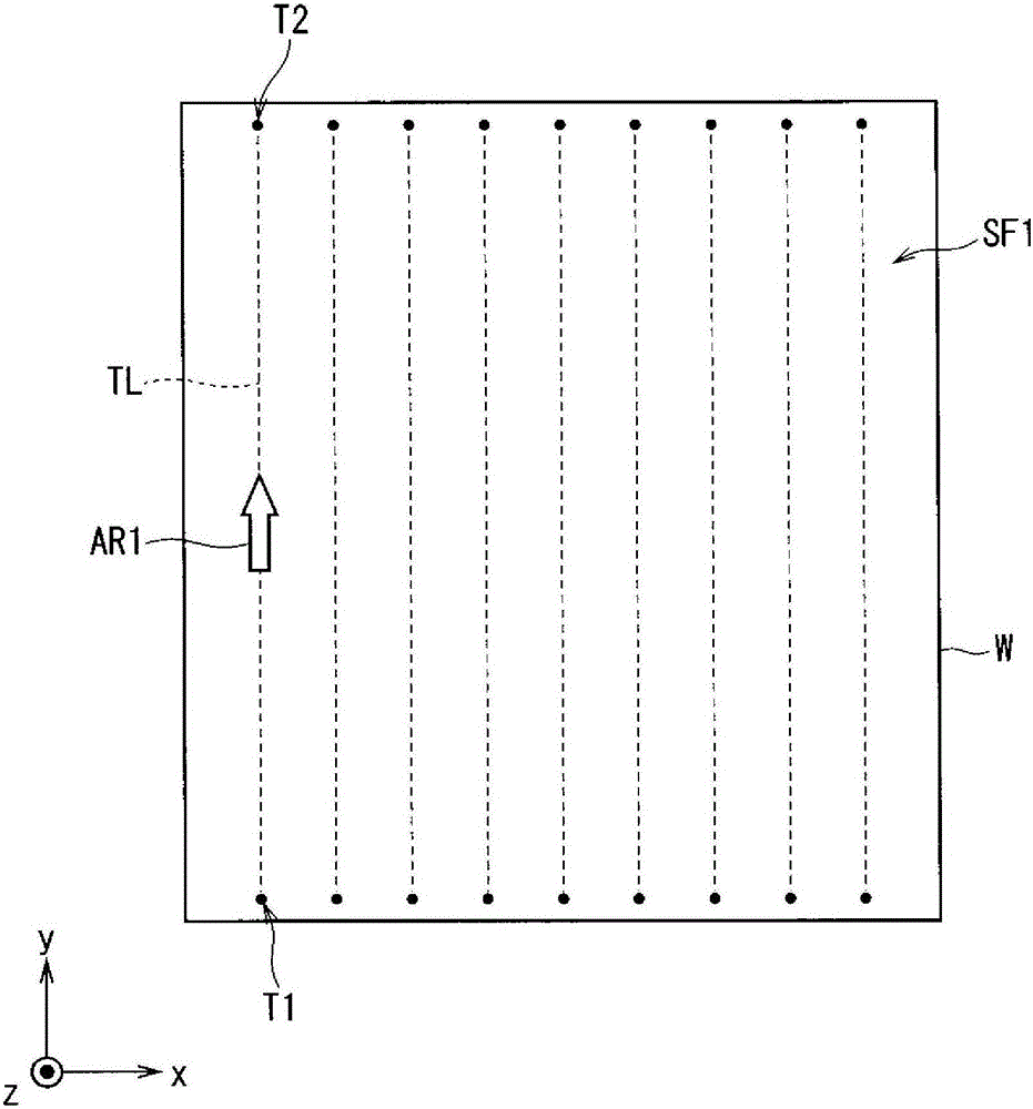 Method for forming perpendicular brittle material substrate and brittle material substrate dividing method