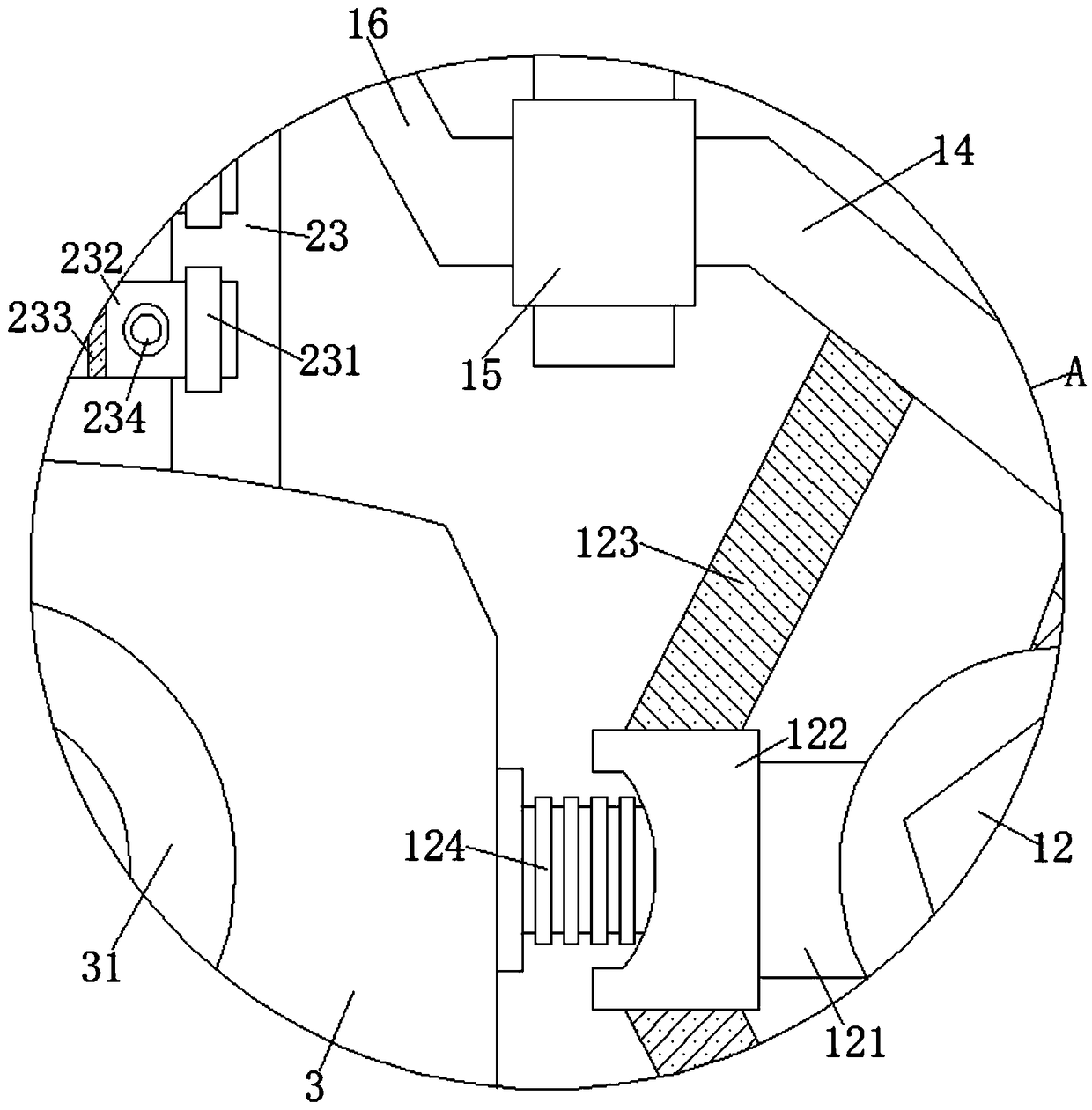 Slip-resistant separation treatment device for loach fishing in river field