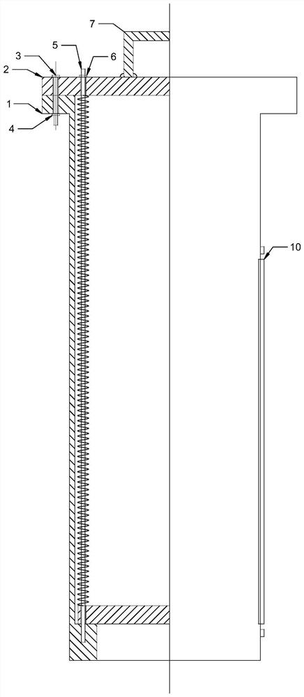 Wind power foundation anchor bolt elongation measuring device and method