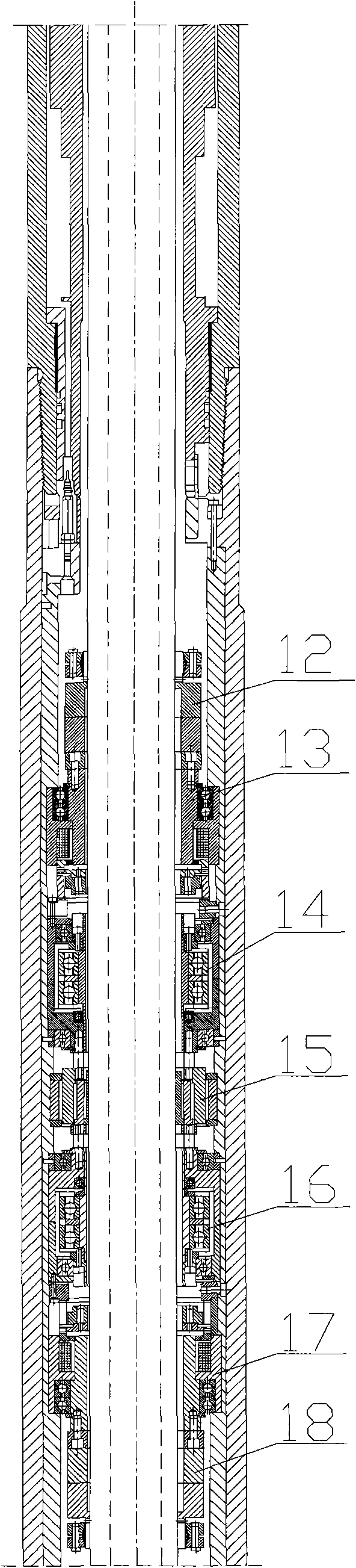 Stepless adjustable borehole trace control tool