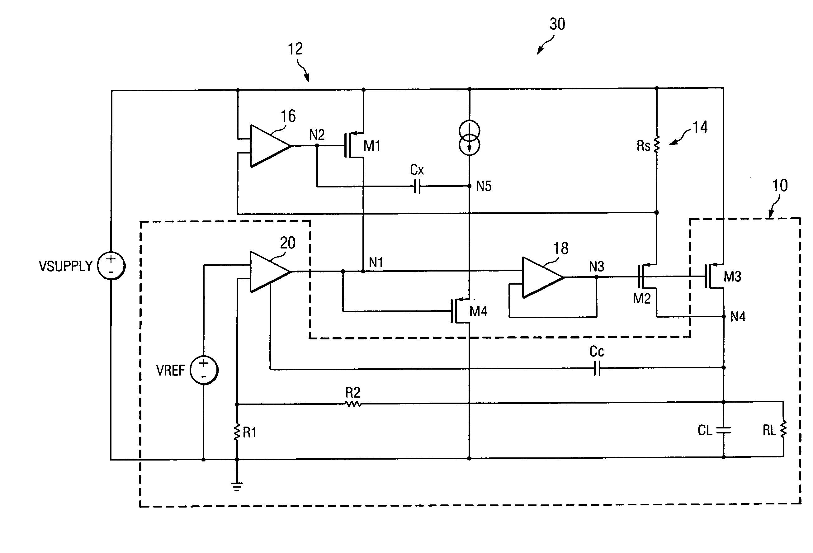 Methods and systems for decoupling the stabilization of two loops