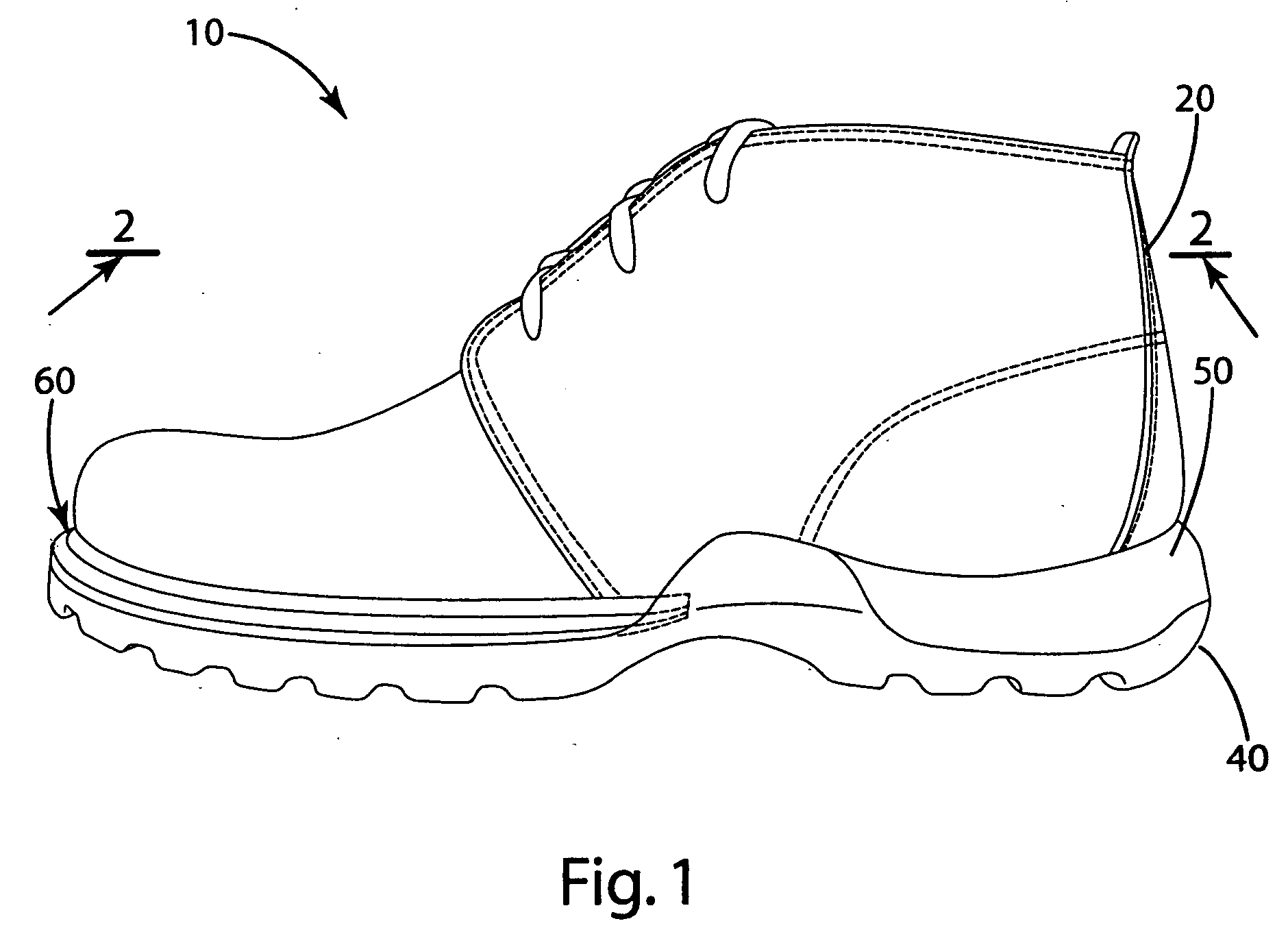 Integrated footwear construction and related method of manufacture