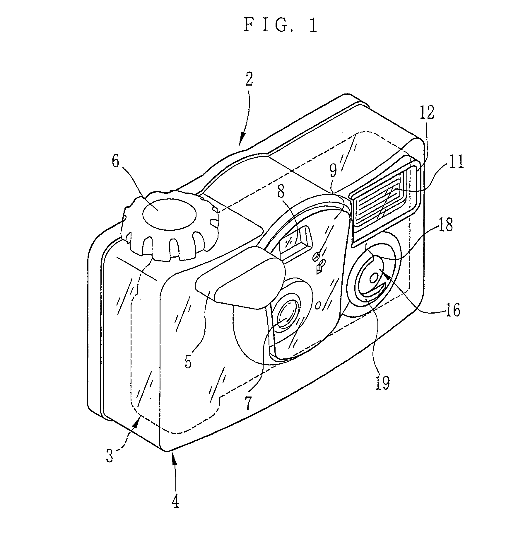 Waterproof type lens-equipped film unit and method of assembling the same