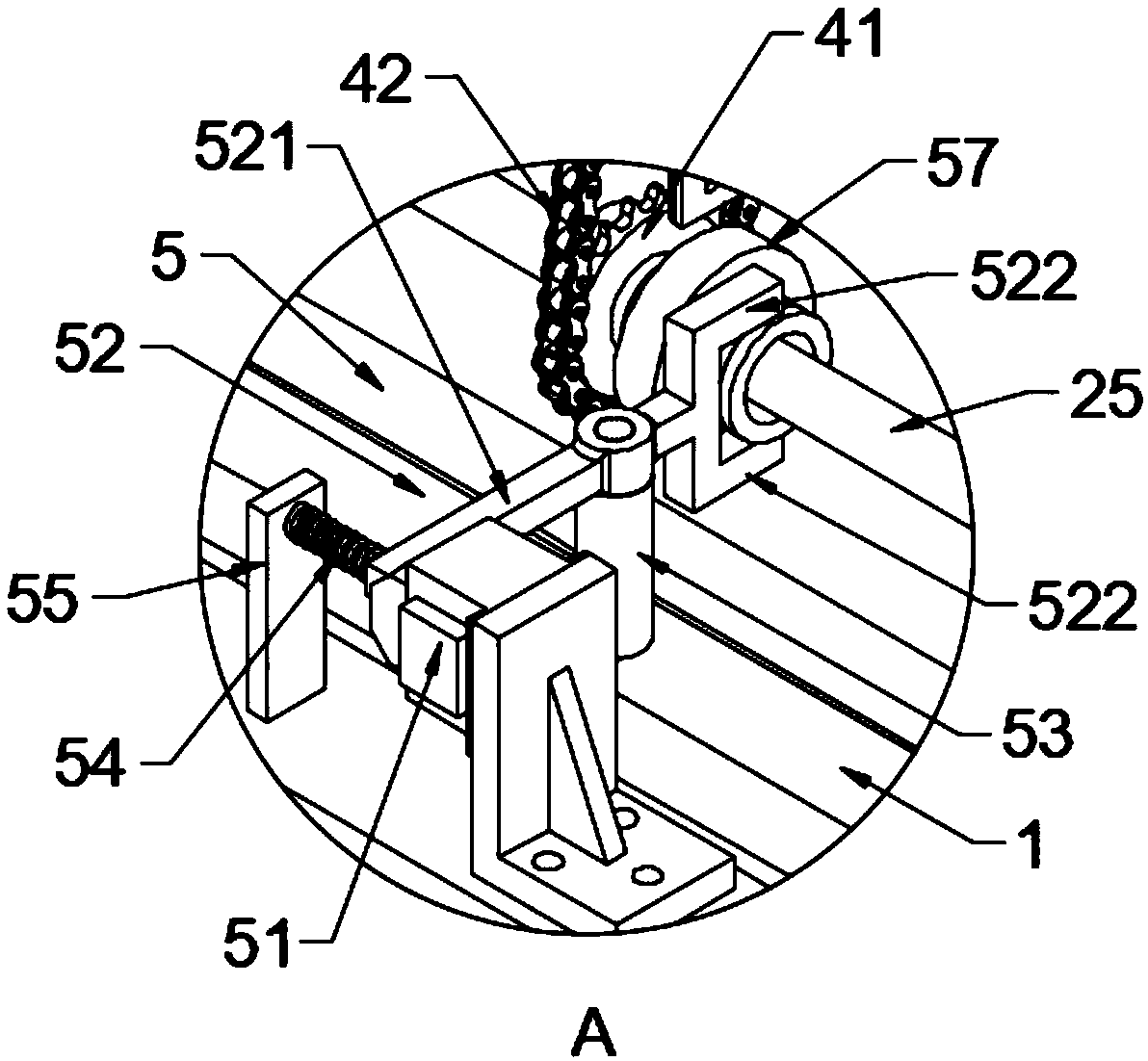 Material returning device for forging and heating of automobile half shafts