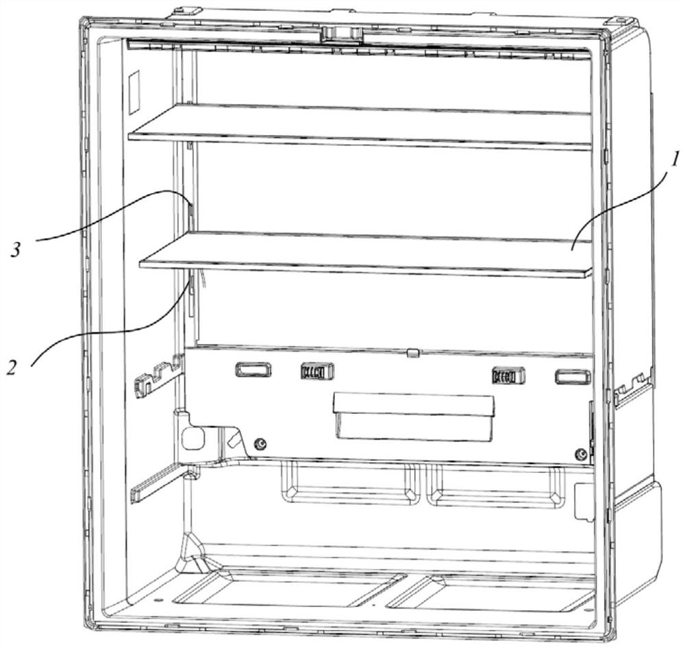 Self-balancing adjustable rack device and refrigerator with same