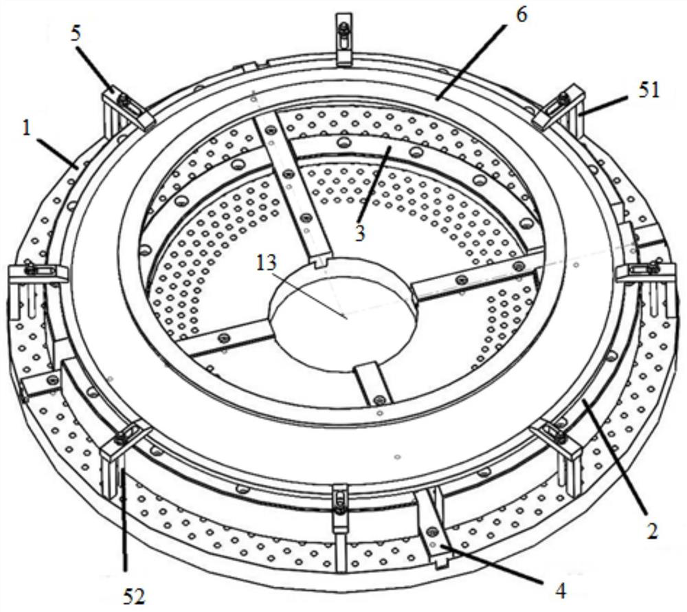 Tool for machining large-size thin-wall disc ring parts