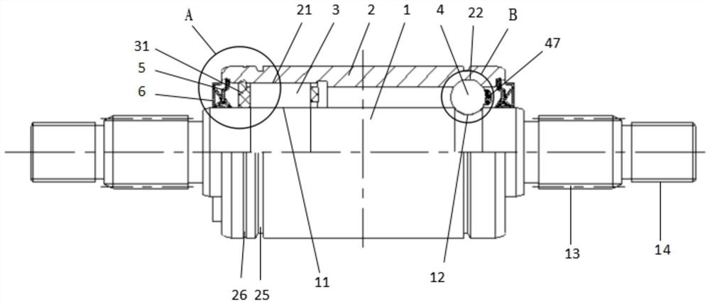 Lightweight integrated bearing main shaft unit