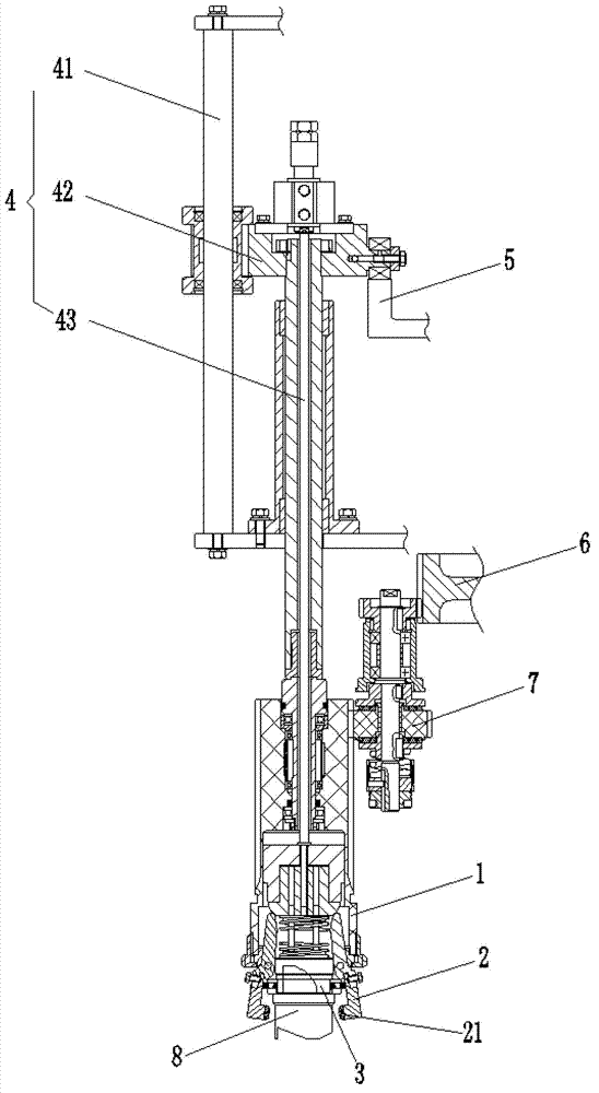 Directional cover pressing device for flow guide groove cover