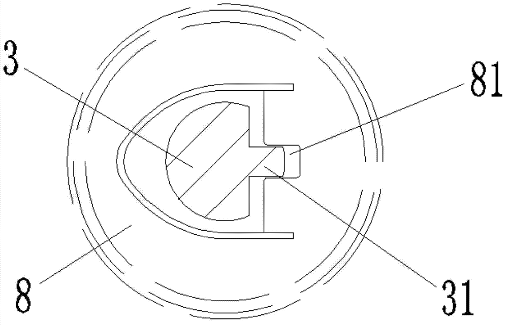 Directional cover pressing device for flow guide groove cover