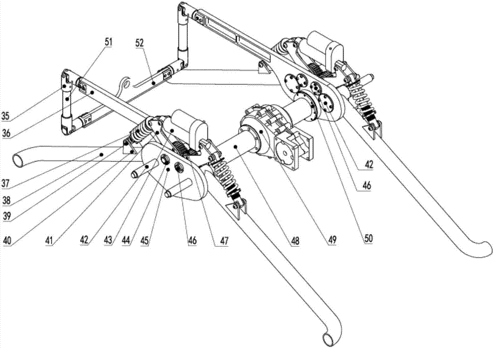 Improved structure of step-and-track-composite-type movable robot travelling system
