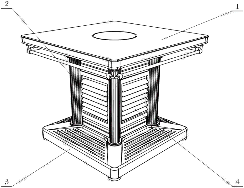 Table or tea table type air conditioner indoor unit