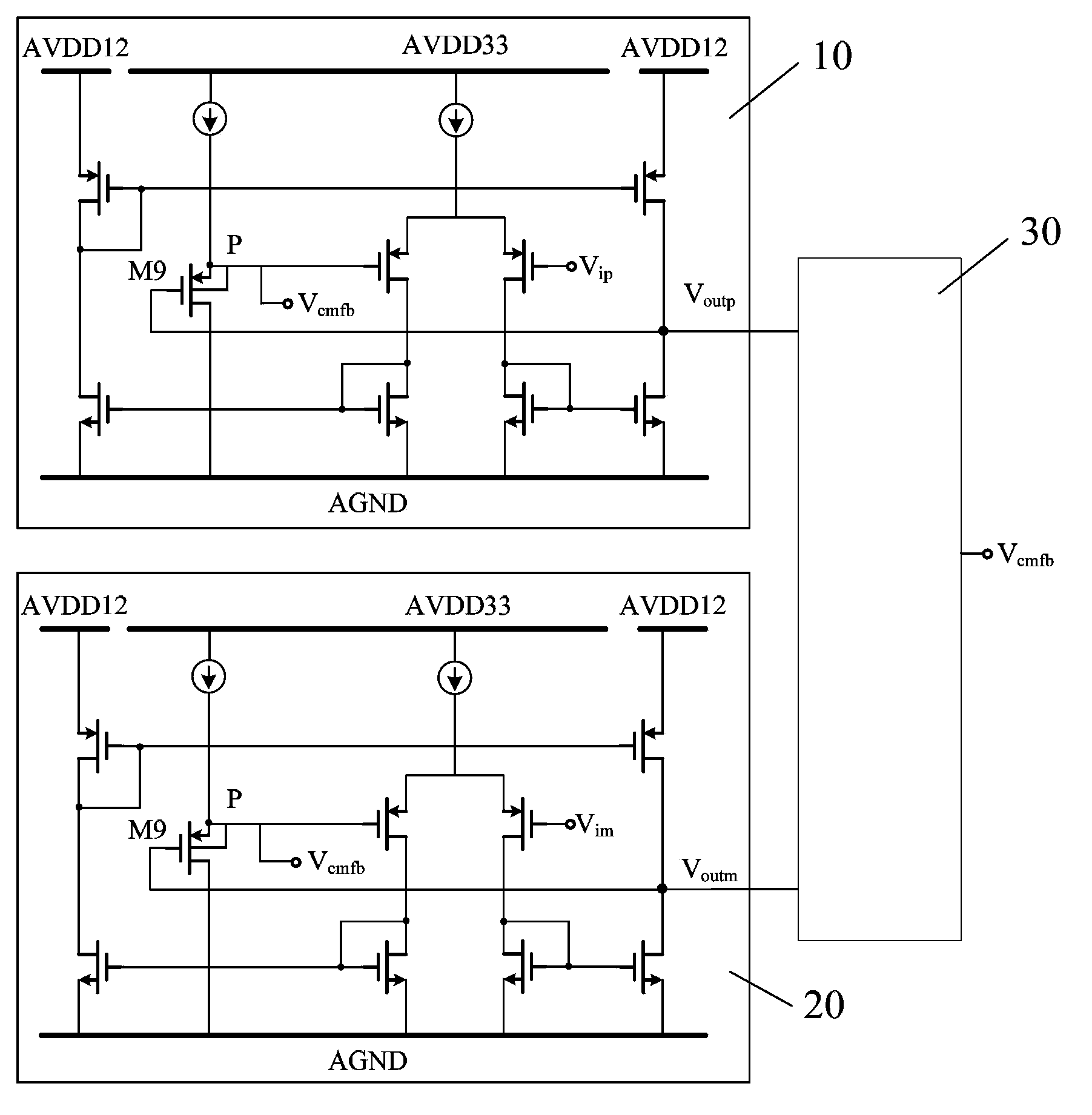 Operational amplifiers, level switching circuit and programmable gain amplifier