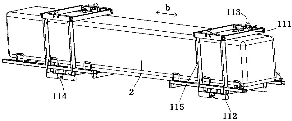 A frame-type spreader and a combined stacking spreader using the frame-type spreader