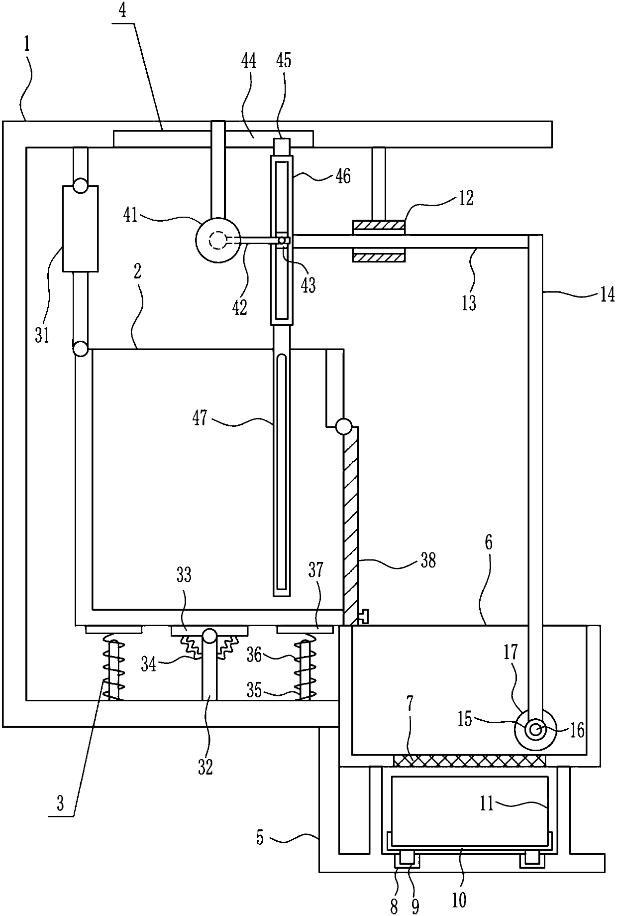 Building rubbish recycling device for rubbish recycling