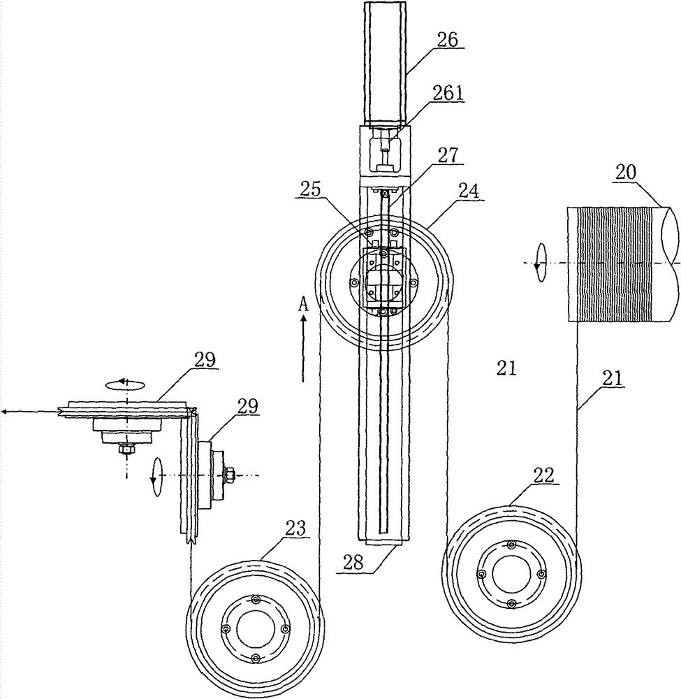 Tension adjusting mechanism of diamond wire extracting machine