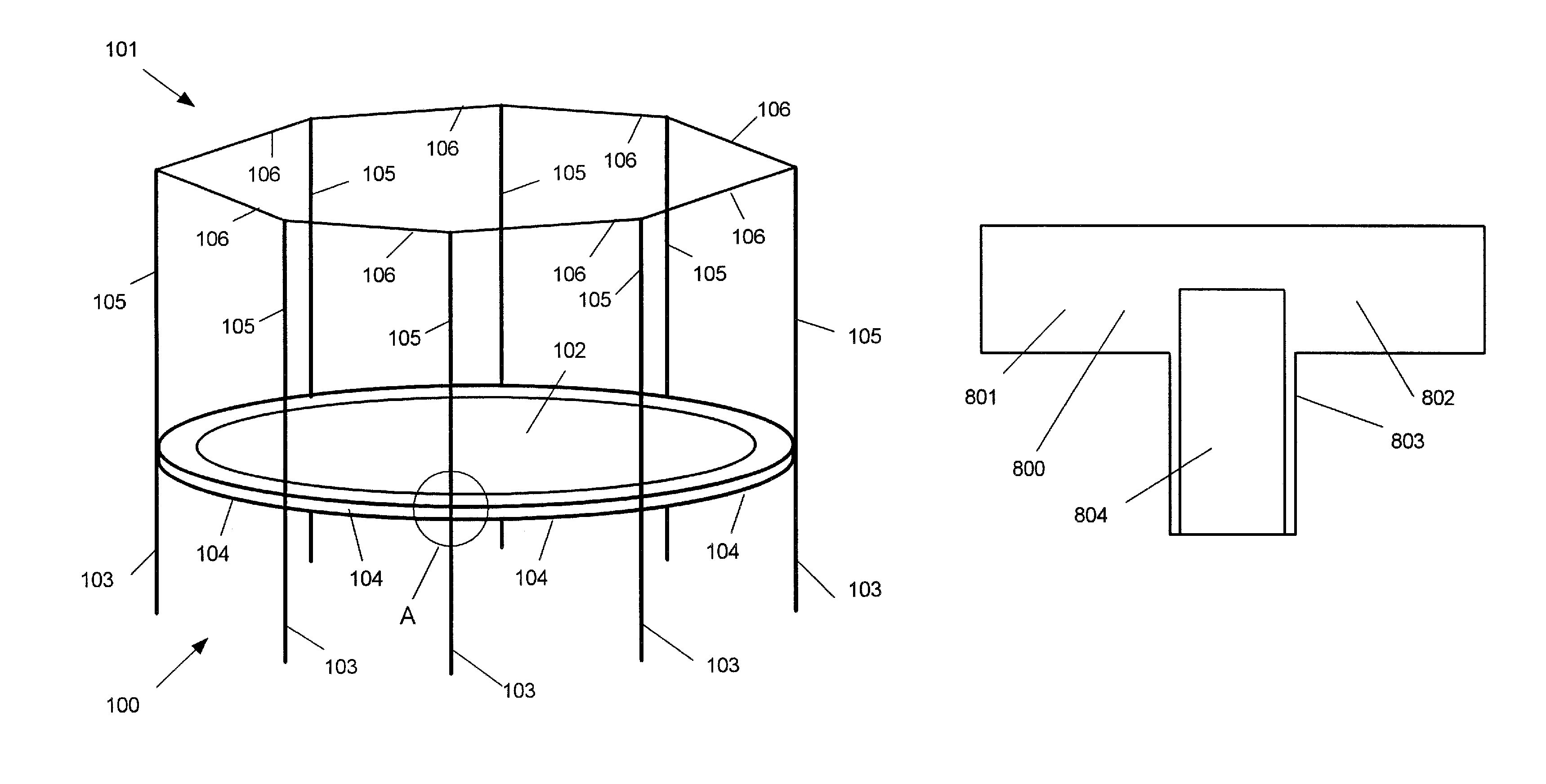 Recreational structure using a coupling member