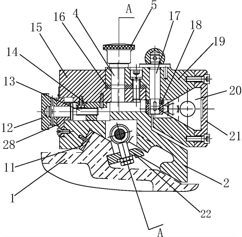 Tailstock mechanism of extrusion tap grinding machine