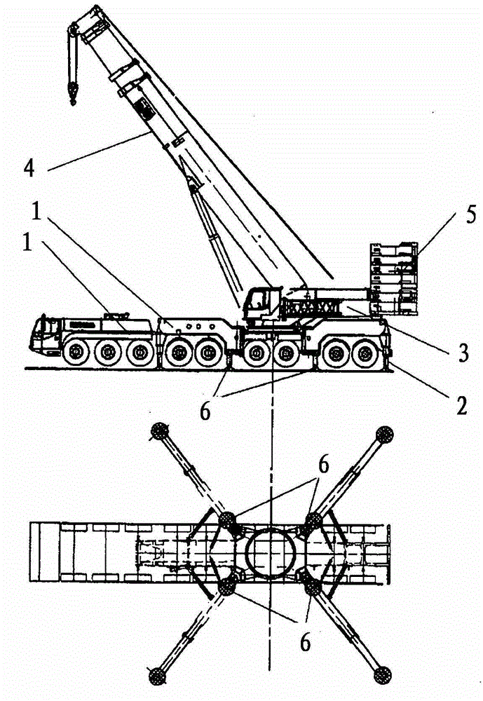 Movable working device, in particular mobile crane