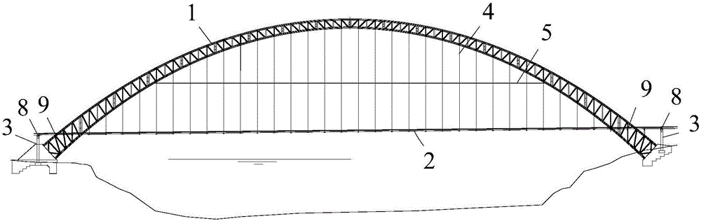 Large-span concrete-filled steel tubes arch bridge vibration inhibiting system based on anti-seismic property
