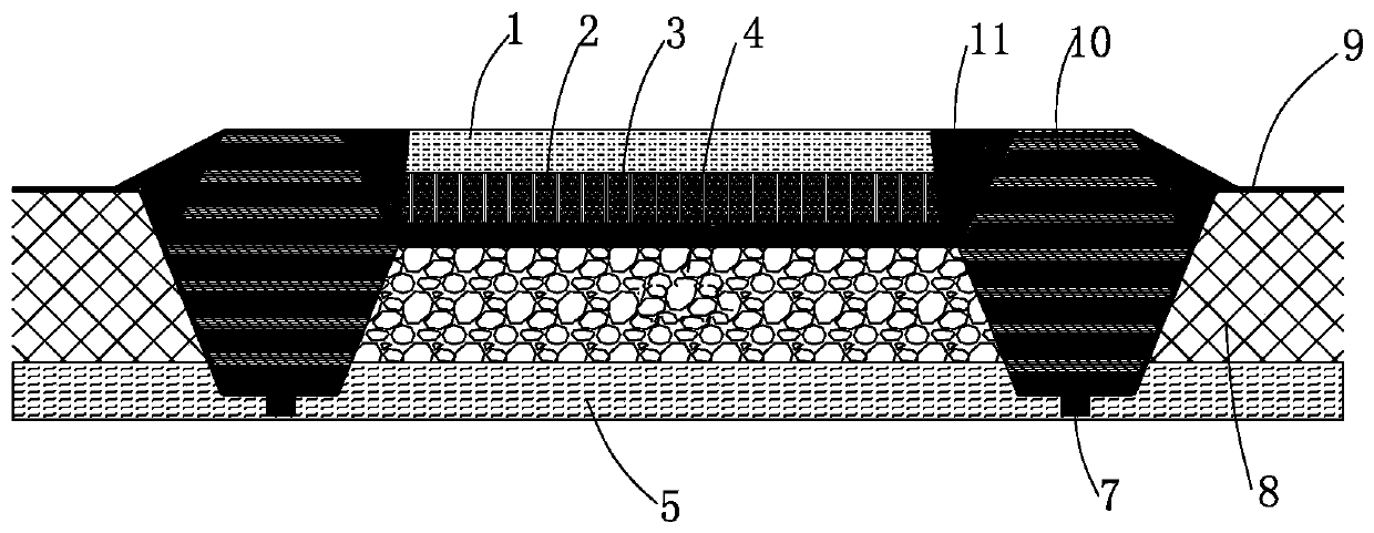 Coastal plain area municipal road roadbed waterproof isolation protection structure and construction method