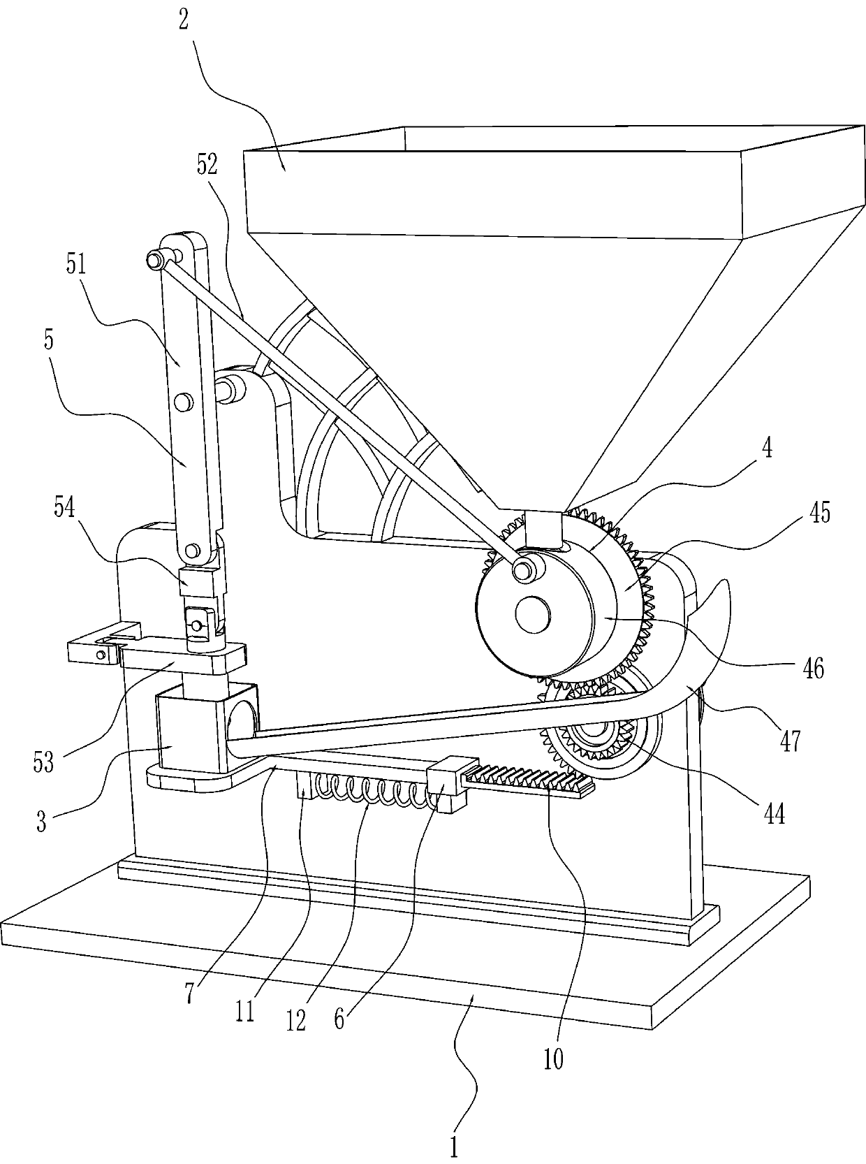 Camellia fruit shell crushing device for grain and oil processing