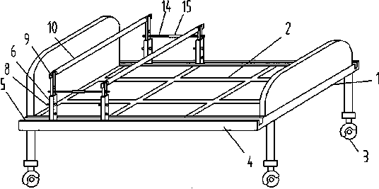 Orthopedic hospital bed and operating bed with traction reduction function
