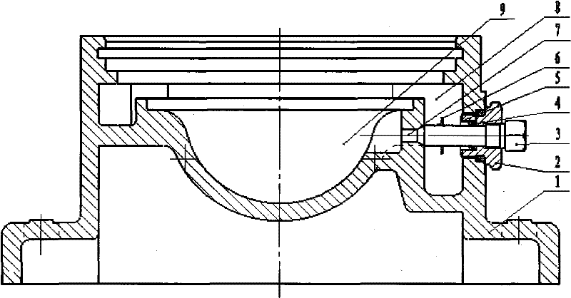 Water release device for marine long shaft pump