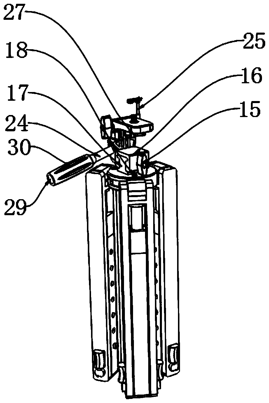 Carry-on clamping device for network new media recording