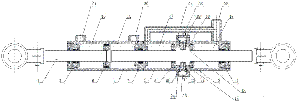 A kind of automobile rear wheel steering hydraulic cylinder