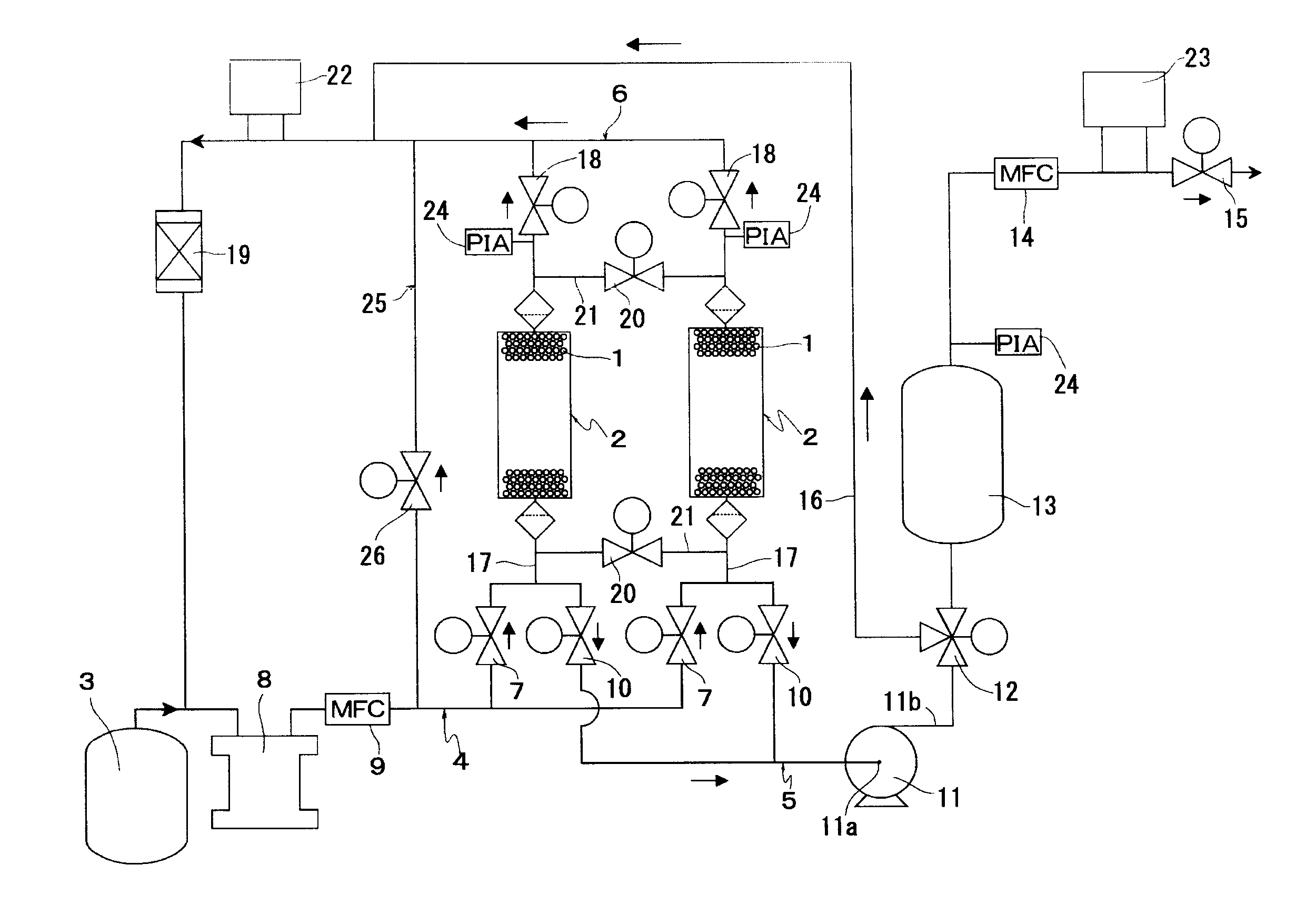 Method and apparatus for concentrating ozone gas