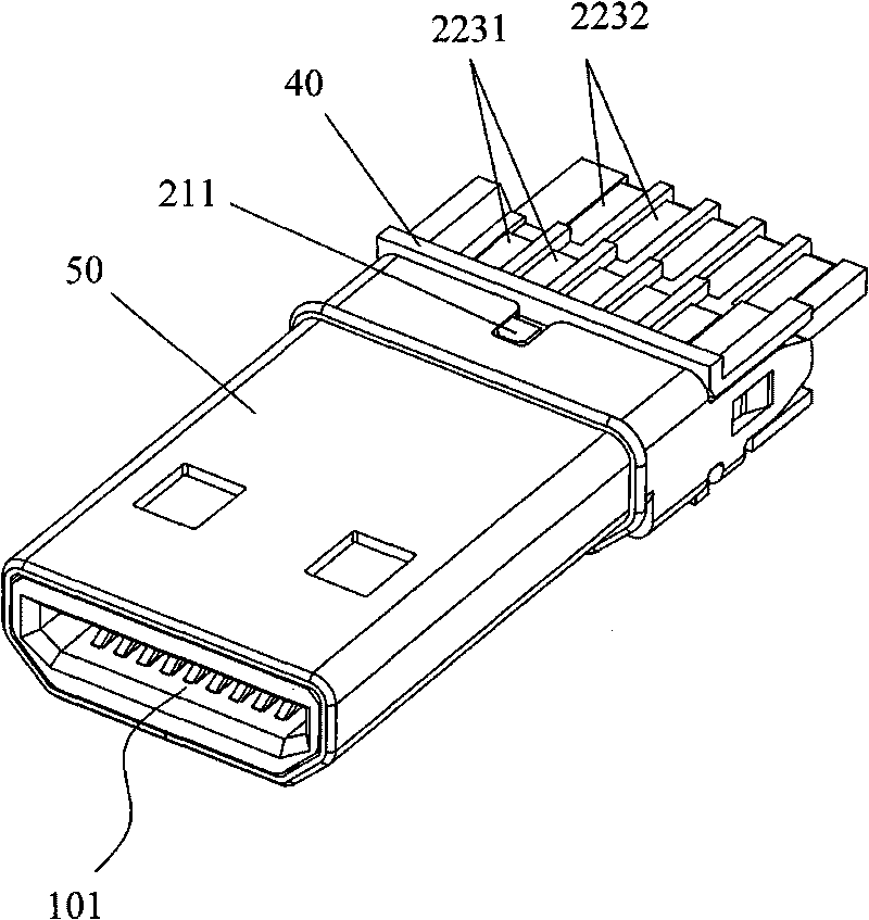 Miniature HDMI connector and manufacturing method thereof