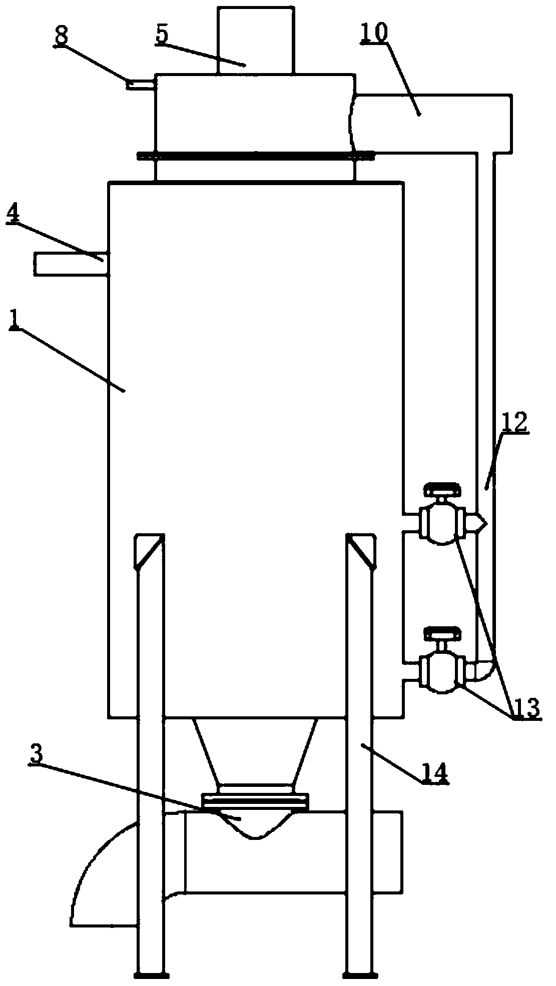 Down suction positive pressure biomass gasifier