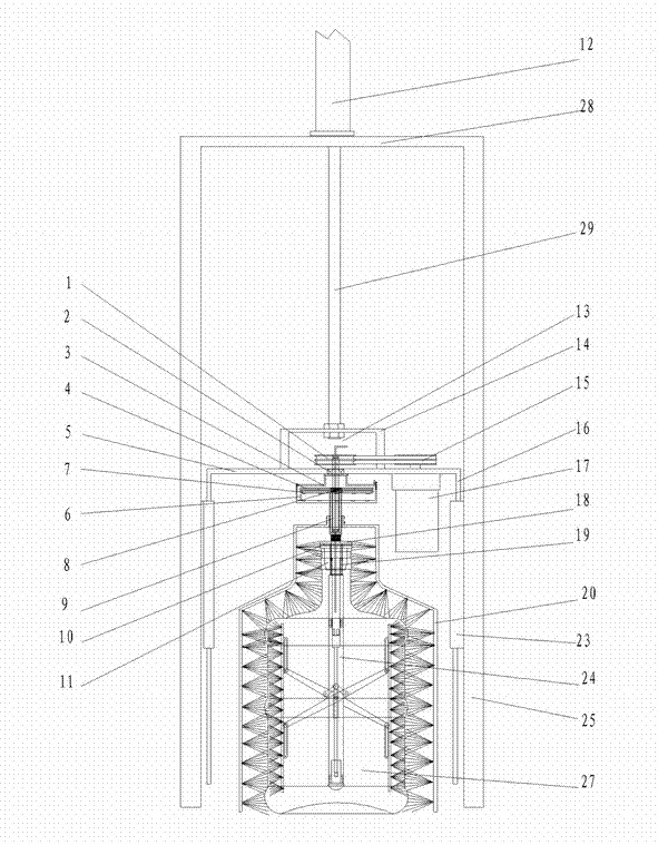 Upward pushing and pressing expansion type in-barrel cleaning device