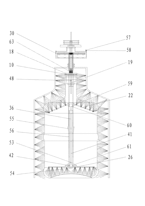 Upward pushing and pressing expansion type in-barrel cleaning device