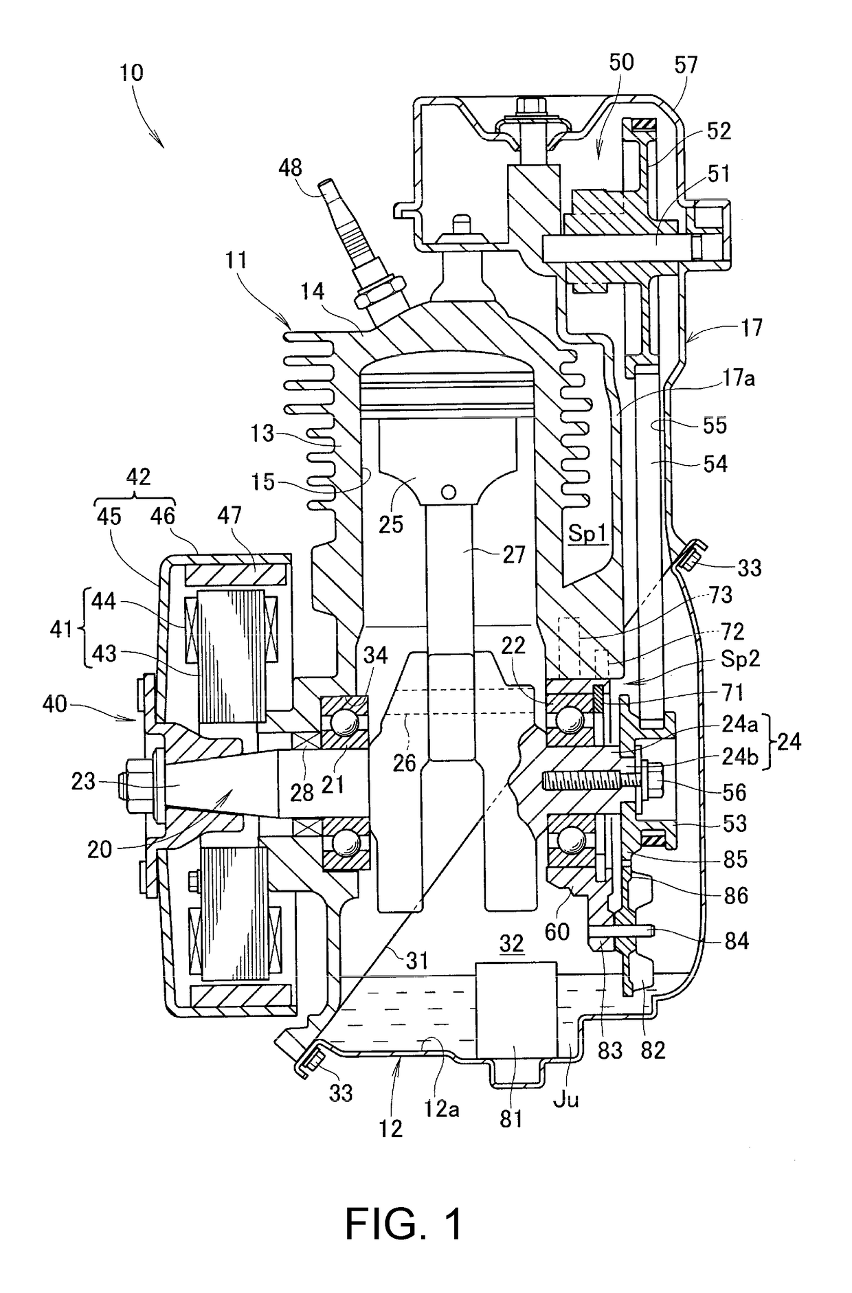 Overhead camshaft engine