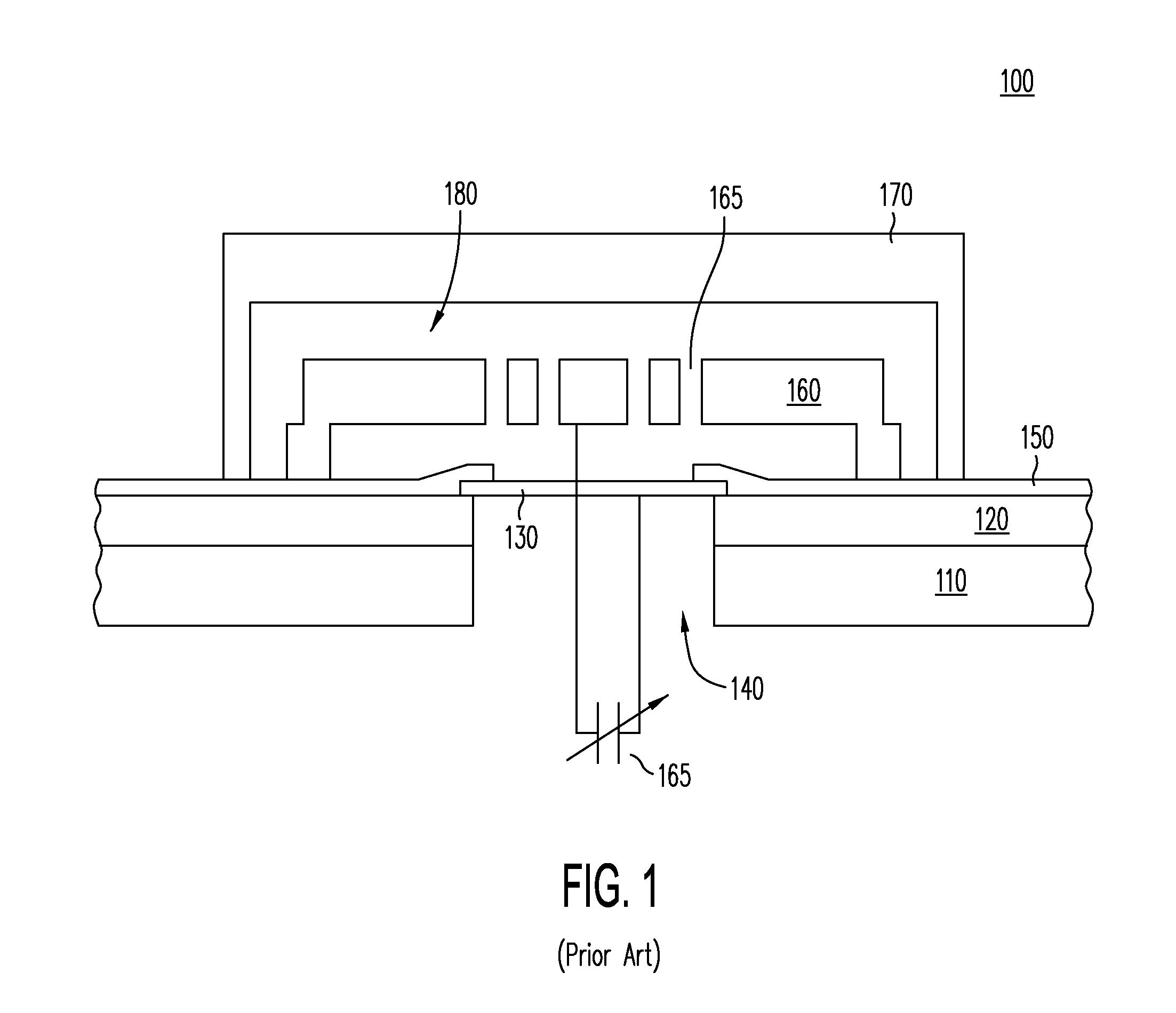 Pressure sensor with differential capacitive output