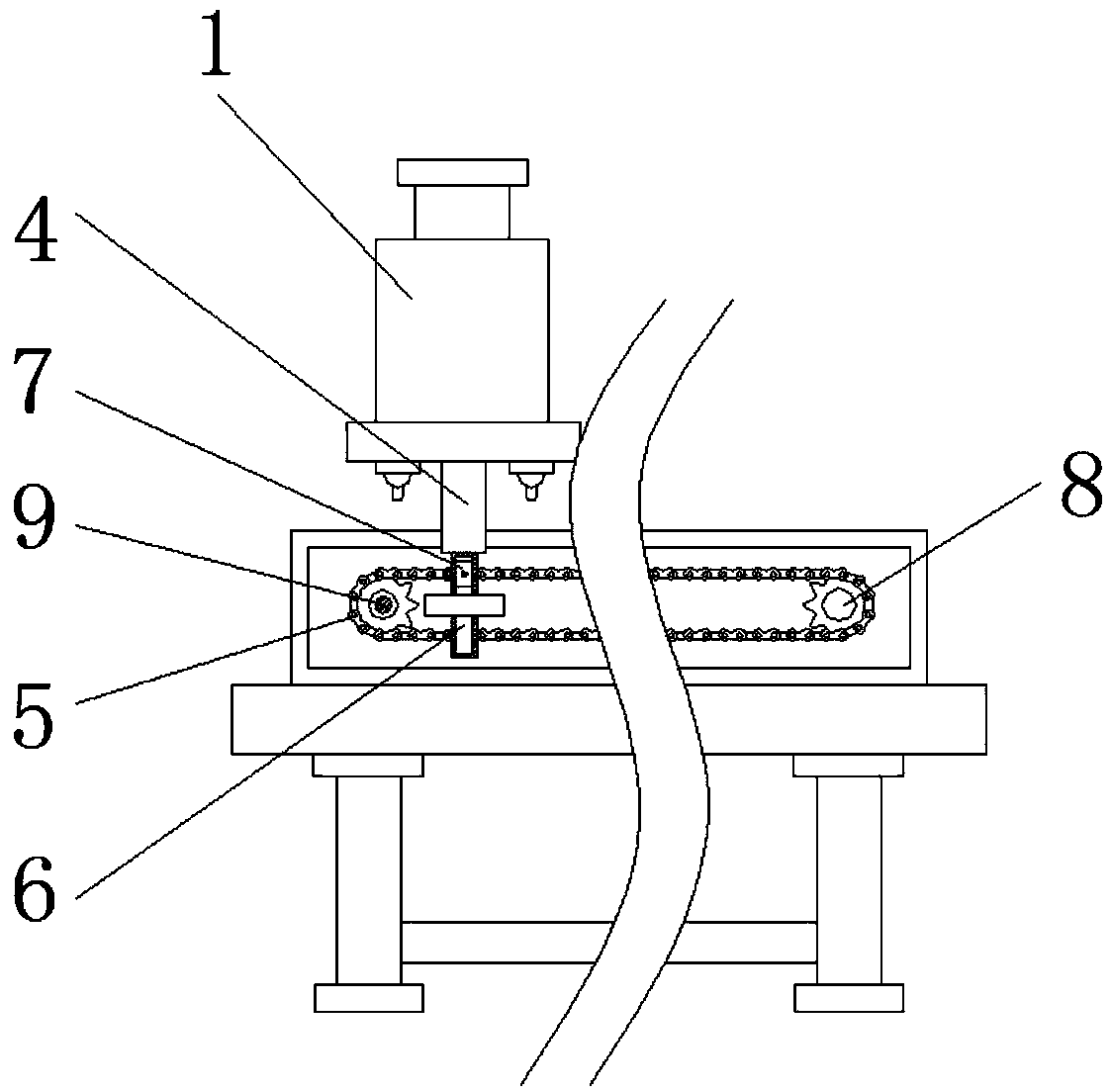 Right-angle tile production dyeing device with drying function