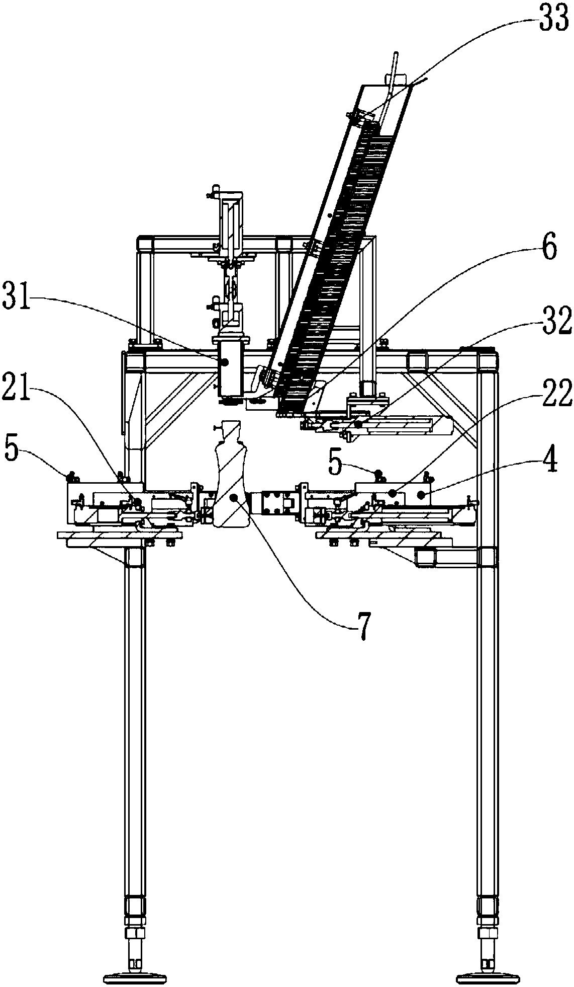 Press-mounting machine for three-in-one lifting rings