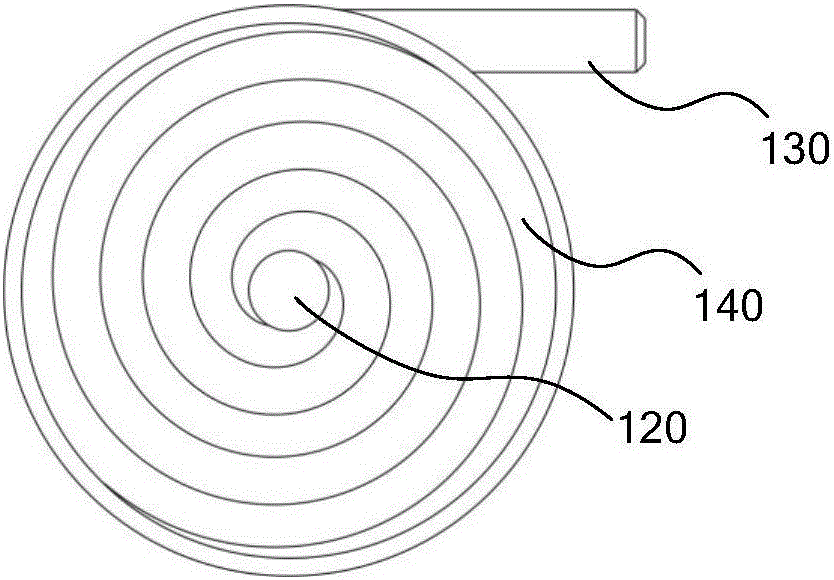 Powder blending device provided with stream guidance groove