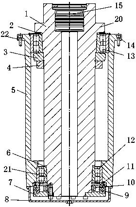 Disassembling structure of large heavy-load spindle