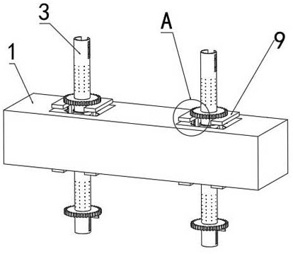 A drying device for mechanical parts with a central hole